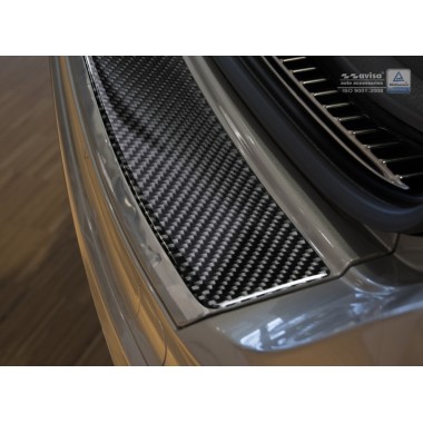 Накладка на задний бампер (карбон) Volvo XC60 (2013-2017) бренд – Avisa главное фото